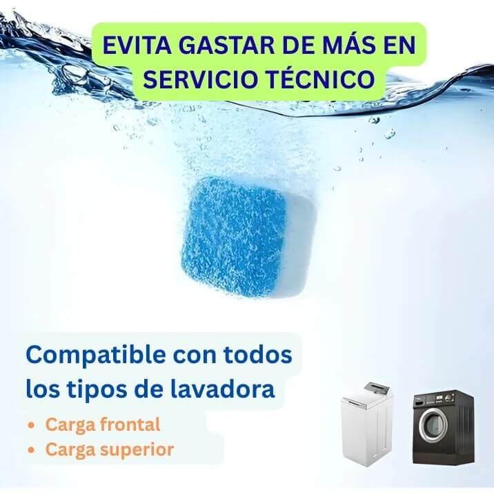 CleanPro® Pastillas Limpia Lavadora Caja (12u) / No arruines tus lavadora