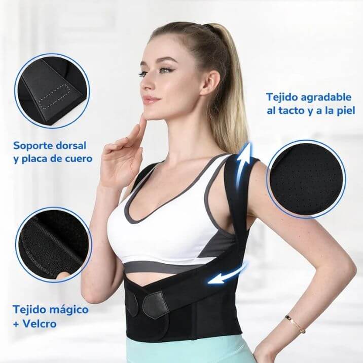 PostureFix Pro® Corrector postura ajustable / Evita jorobas a largo plazo