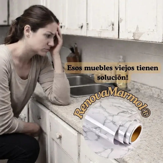 2x1 - RenovaMarmol® MARMOL ADHESIVO 60X3M / Renueva tu espacio a bajo costo