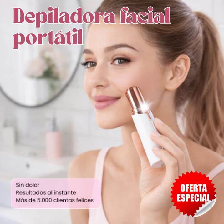 Depiladora Facial Portátil / Elimina el vello incómodo sin dolor