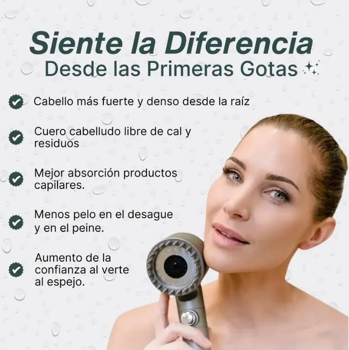 PureShower® Cabezal ducha / Filtra el CLORO y MEJORA tu ducha