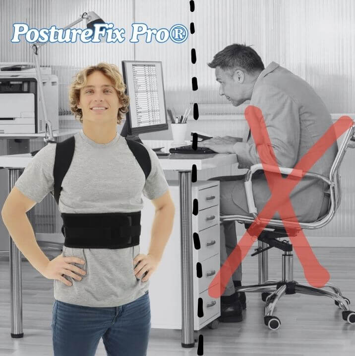 PostureFix Pro® Corrector postura ajustable / Evita jorobas a largo plazo