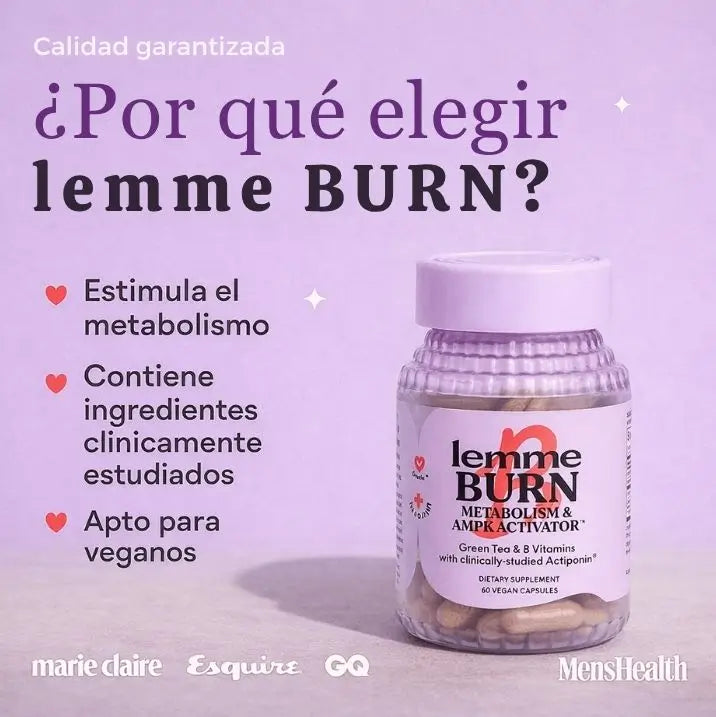 2x1 LemmeBurn® 120 cápsulas/ ACTIVA tu metabolismo y REDUCE la grasa abdominal