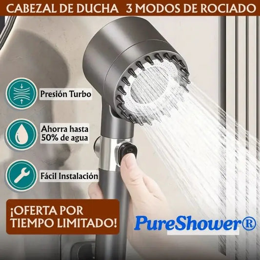 PureShower® Cabezal ducha / Filtra el CLORO y MEJORA tu ducha