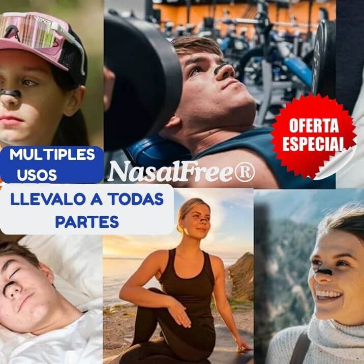 2x1 NasalFree® Tiras Nasales Magnética / Respira mejor desde el primer uso