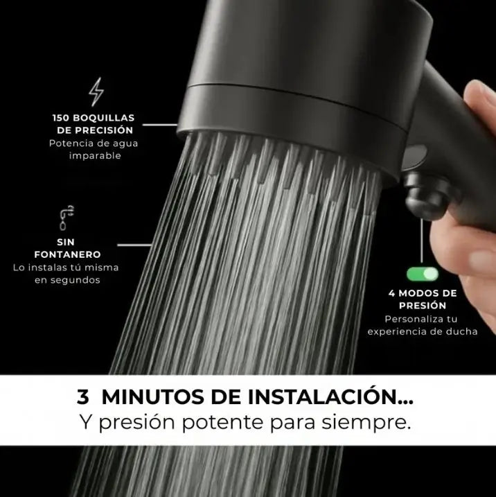 PureShower® Cabezal ducha / Filtra el CLORO y MEJORA tu ducha