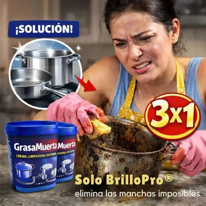 BrilloPro® Limpiador Ollas / Deja tus ollas como NUEVAS sin esfuerzo