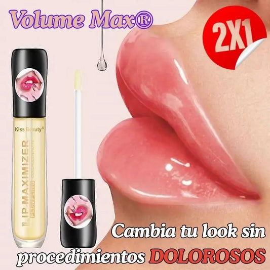 VOLUM MAX™ 2X1 Brillo Voluminizador de Labios / Cambia tu look sin procedimientos