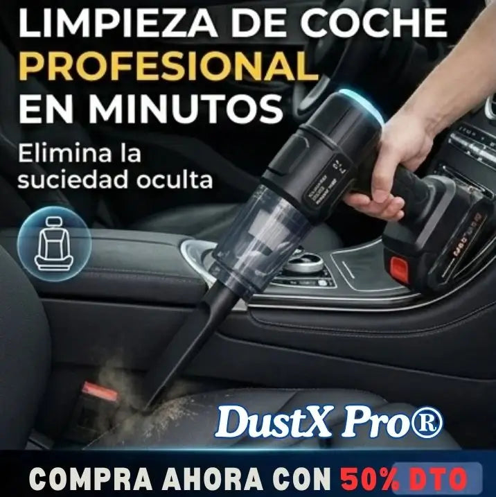 DustX Pro® Aspiradora portátil — Limpia tu auto y teclado en SEGUNDOS
