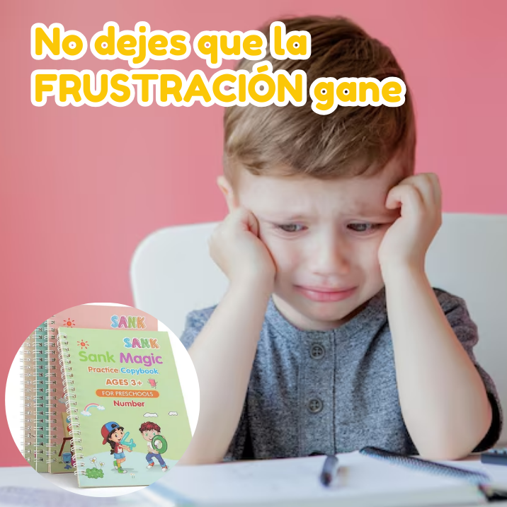 Set 4 Cuadernos Caligrafia SANK MAGIC® ⭐ / Mejora la escritura de tus niños✏️