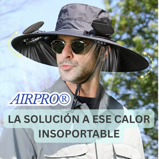 Sombrero AirPro® 💨/ con ventilador solar ALIVIO REAL PARA EL SOL ☀️
